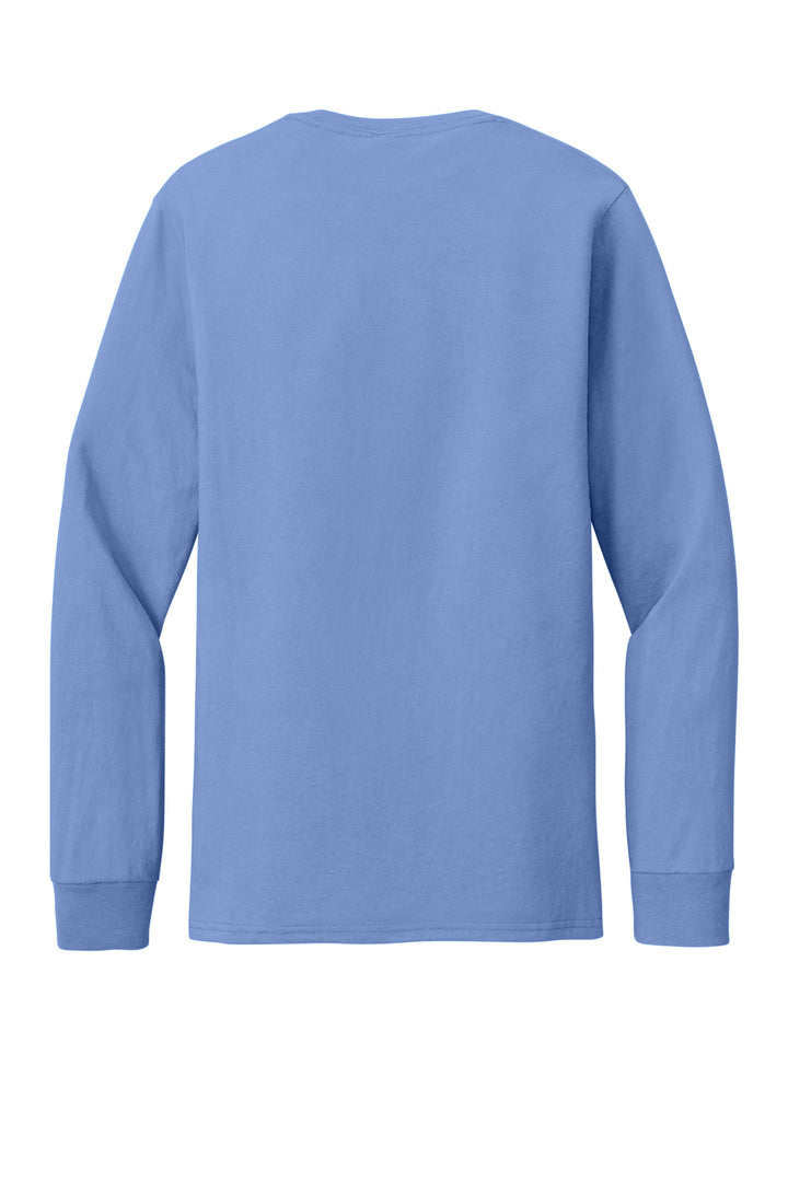 Rear View of PurpleIris Jerzees Premium Blend Ring Spun Long Sleeve T-Shirt 560LS