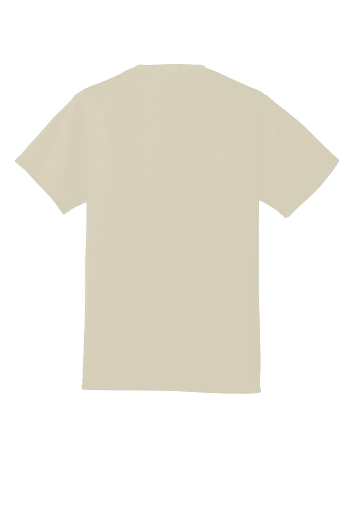 Rear View of Putty Jerzees Dri-Power 100% Polyester T-Shirt. 21M