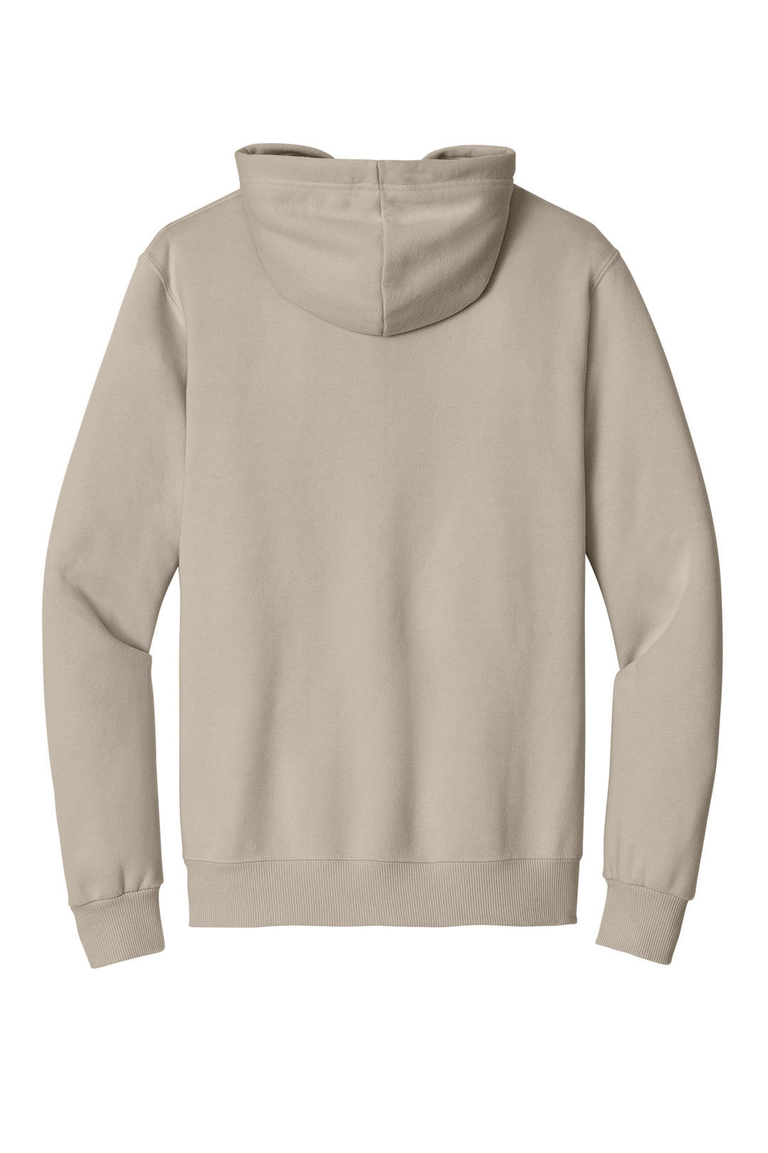 Rear View of Putty Jerzees Eco Premium Blend Pullover Hooded Sweatshirt 700M