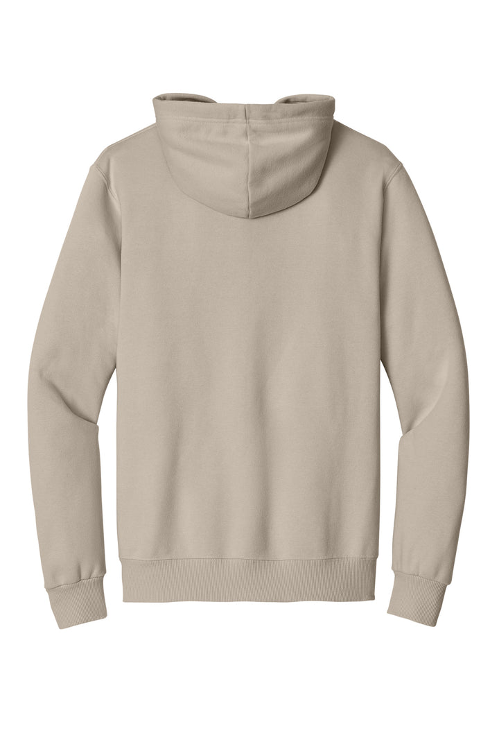 Rear View of Putty Jerzees Eco Premium Blend Pullover Hooded Sweatshirt 700M