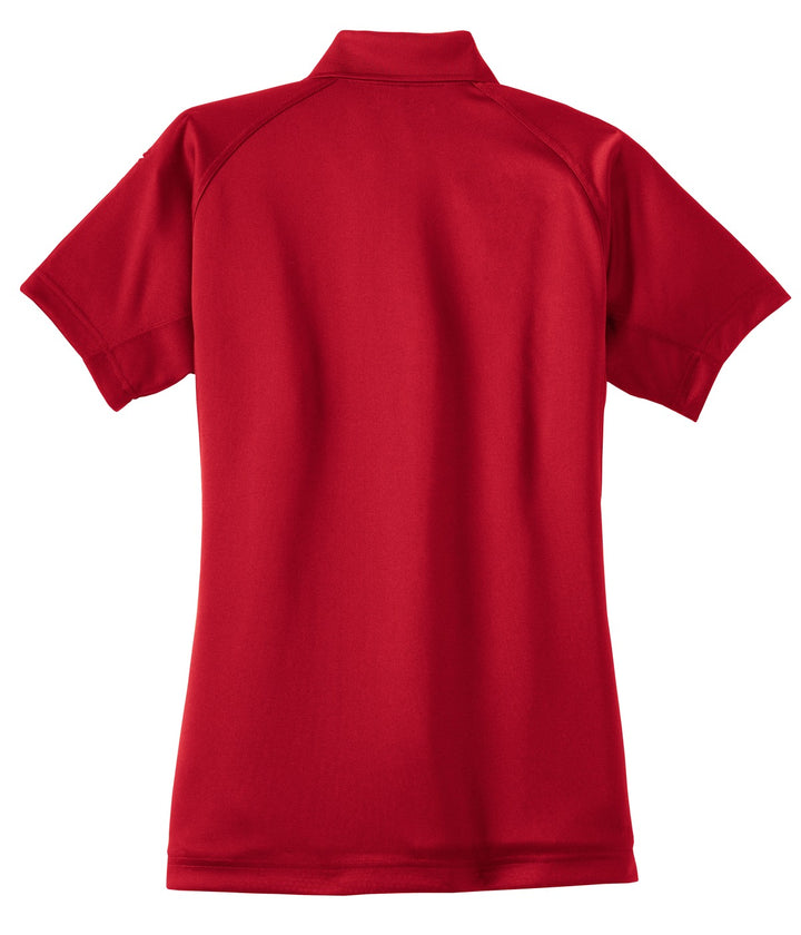 Rear View of Red CornerStone Women's Select Snag-Proof Tactical Polo. CS411