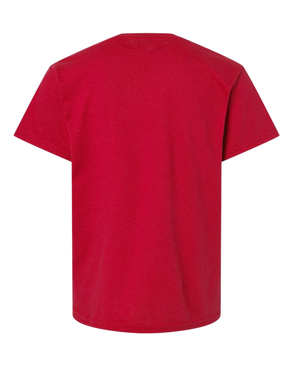 Rear View of Red DryBlend® Youth T-Shirt - 8000B