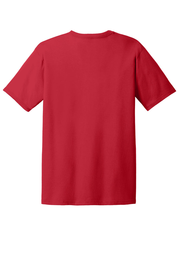 Rear View of Red Gildan 100% Ring Spun Cotton T-Shirt. 980