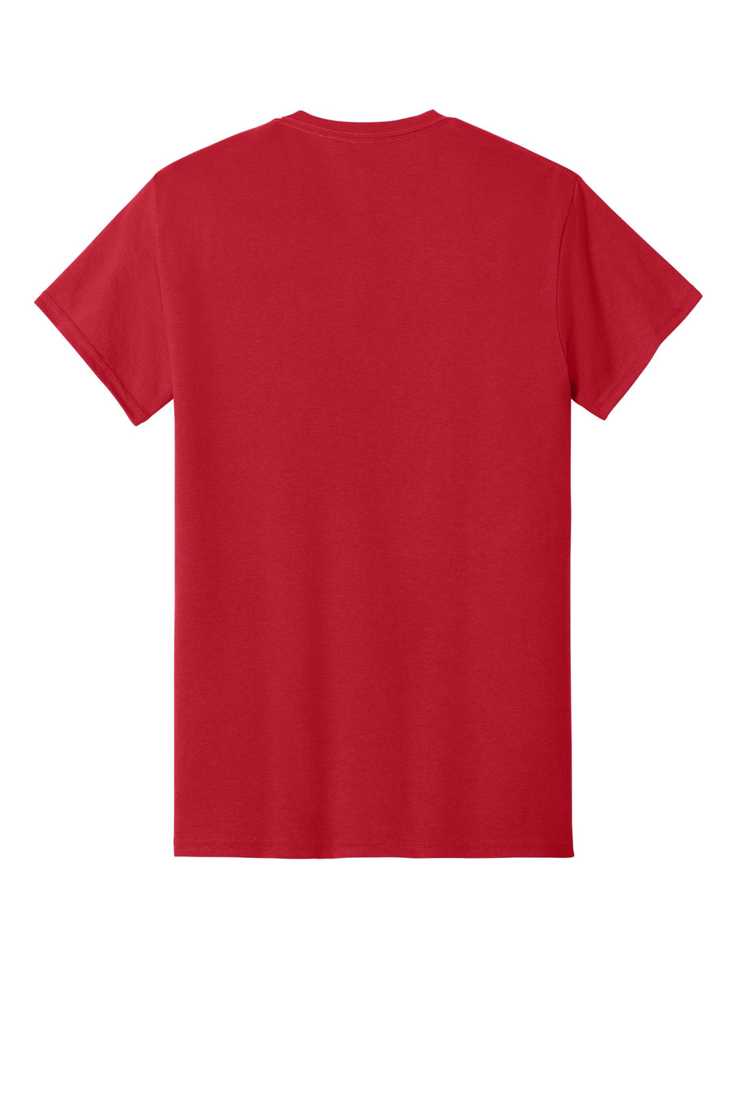Rear View of Red Gildan - DryBlend 50 Cotton/50 Poly Pocket T-Shirt. 8300