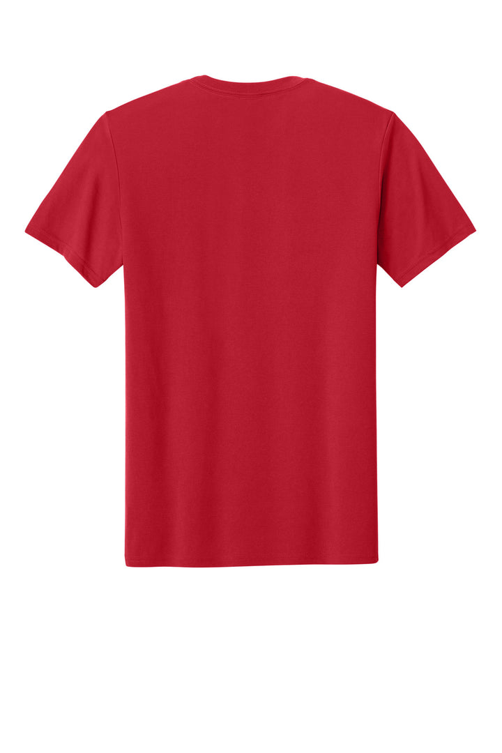 Rear View of Red Gildan Gildan Performance T-Shirt. 42000