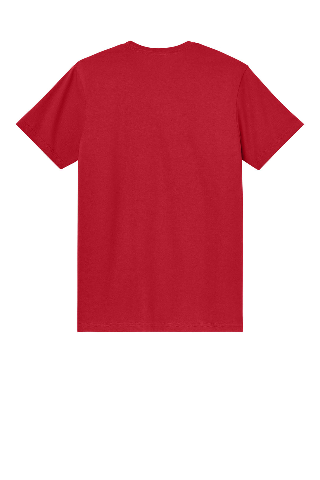 Rear View of Red Gildan Light Cotton Tee 3000