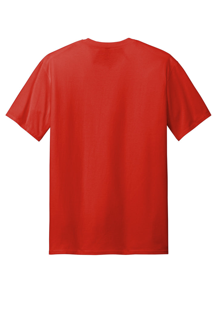 Rear View of Red Gildan Tall 100% US Cotton T-Shirt 2000T