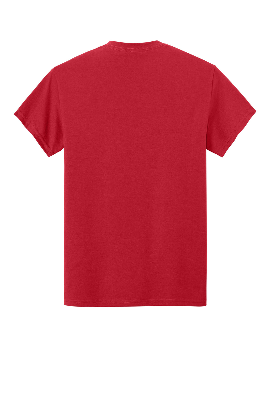 Rear View of RED Gildan - Ultra Cotton 100% US Cotton T-Shirt with Pocket. 2300