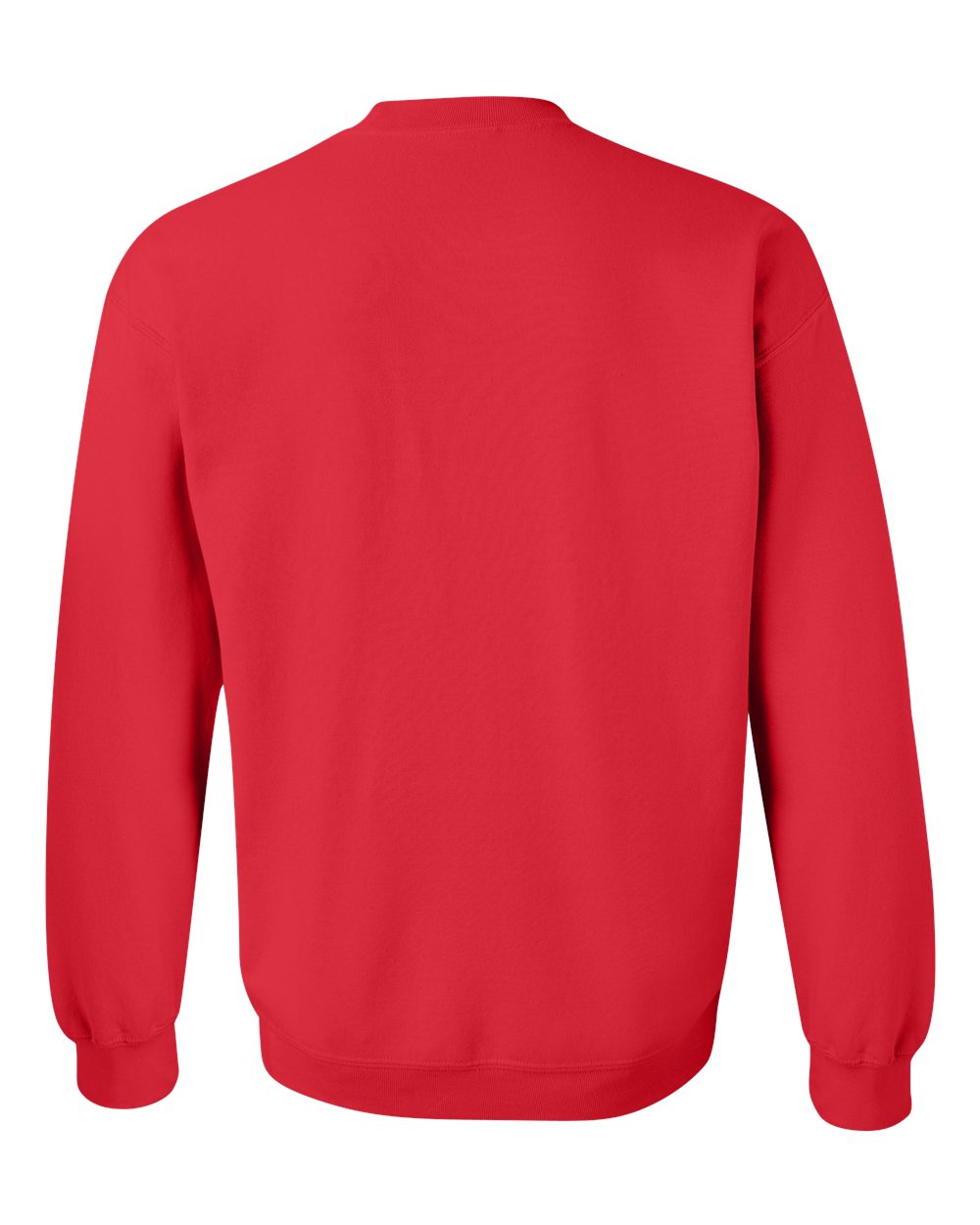 Rear View of Red Heavy Blend™ Crewneck Sweatshirt - 18000