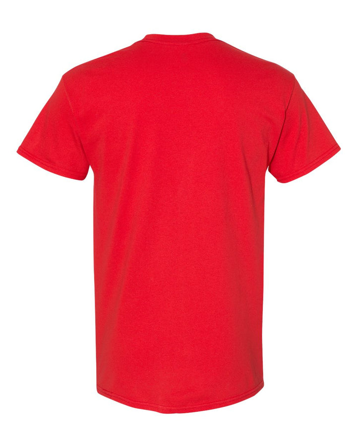 Rear View of Red Heavy Cotton™ Youth T-Shirt - 5000B