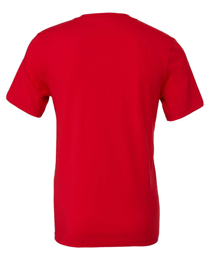 Rear View of Red Jersey Tee - 3001