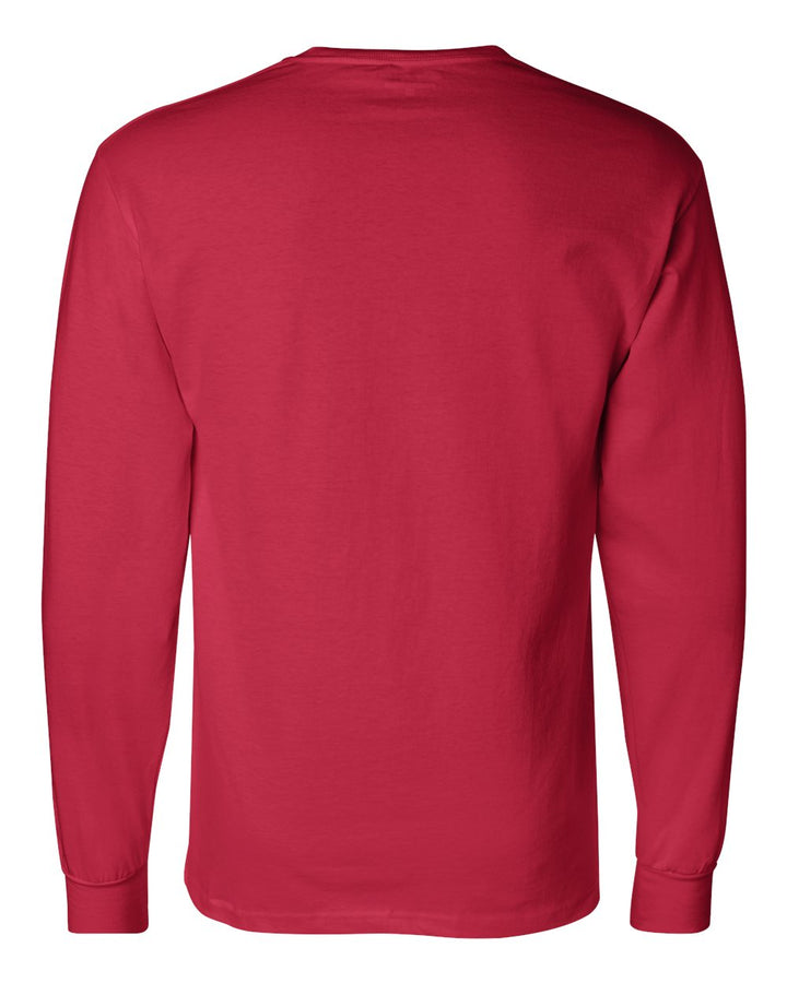 Rear View of Red Long Sleeve T-Shirt - CC8C