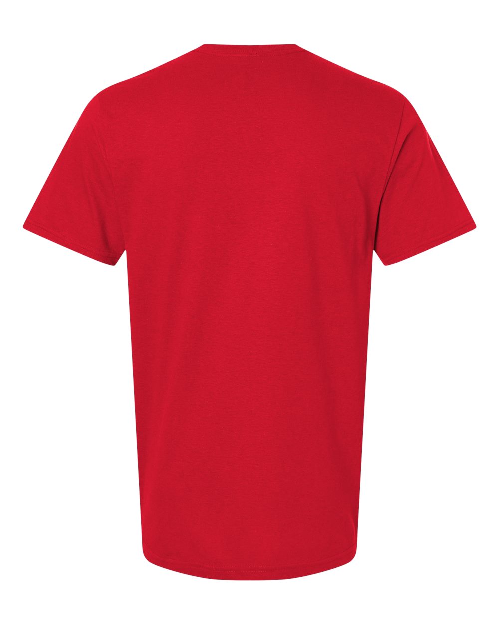 Rear View of Red Softstyle® T-Shirt - 64000