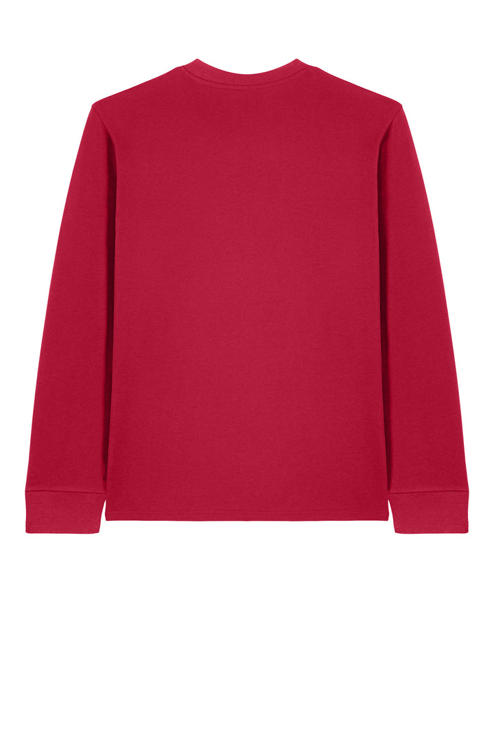 Rear View of Red Stanley/Stella Unisex Creator 2.0 Long Sleeve Tee SXU022