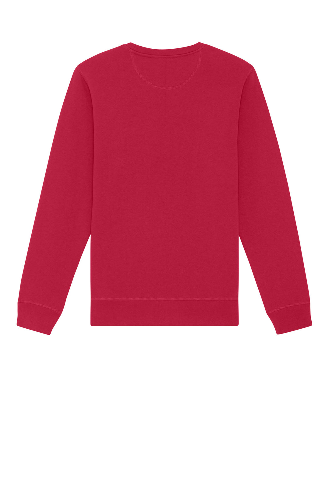 Rear View of Red Stanley/Stella Unisex Roller Crewneck Sweatshirt SXU010