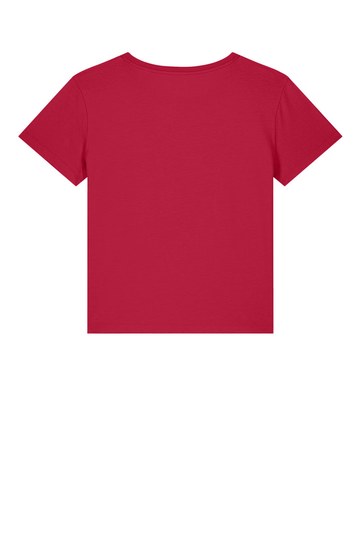 Rear View of Red Stanley/Stella Women's Stella Serena Scoop Neck Tee SXW008