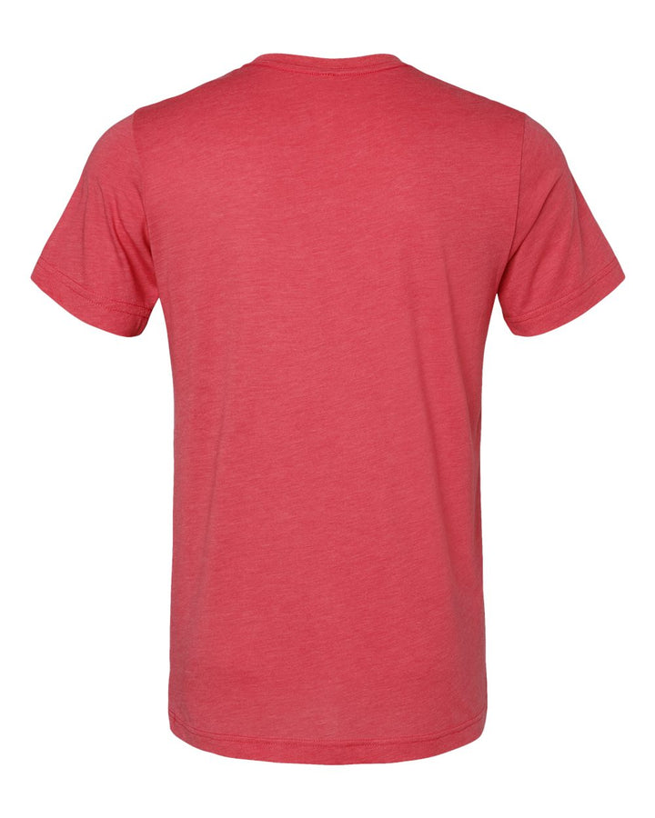 Rear View of Red Triblend Triblend Tee - 3413