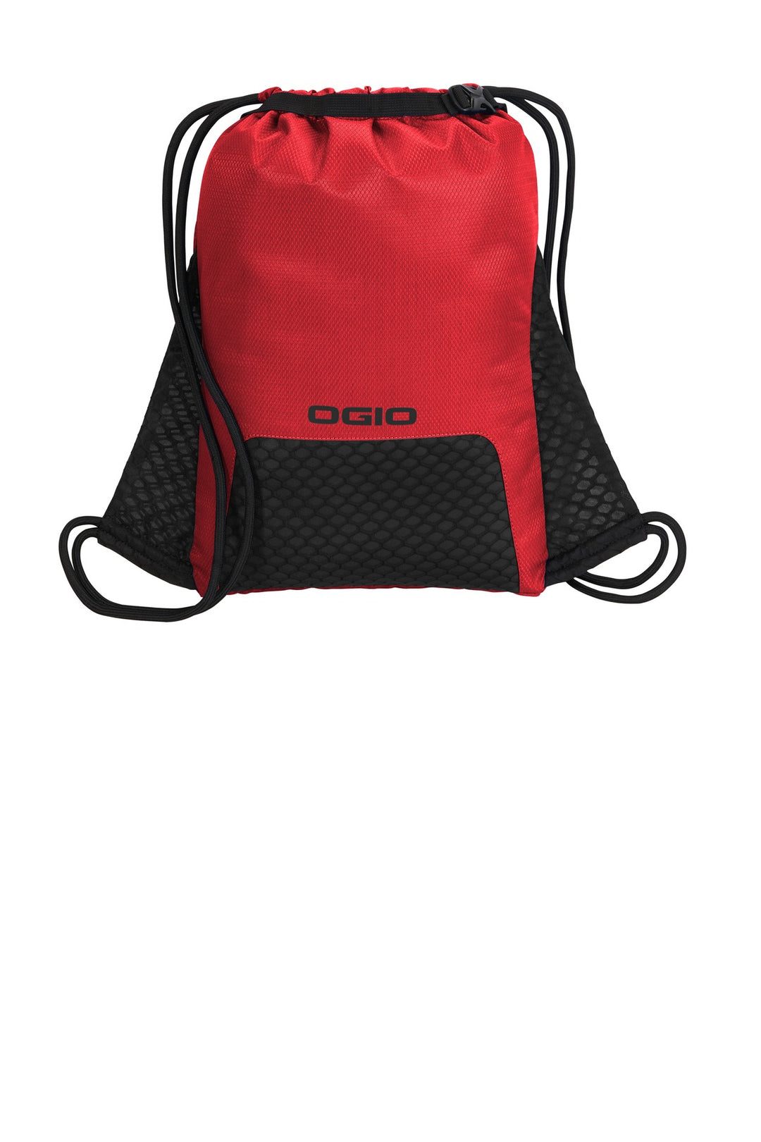 Rear View of Ripped Red OGIO Boundary Cinch Pack. 92000