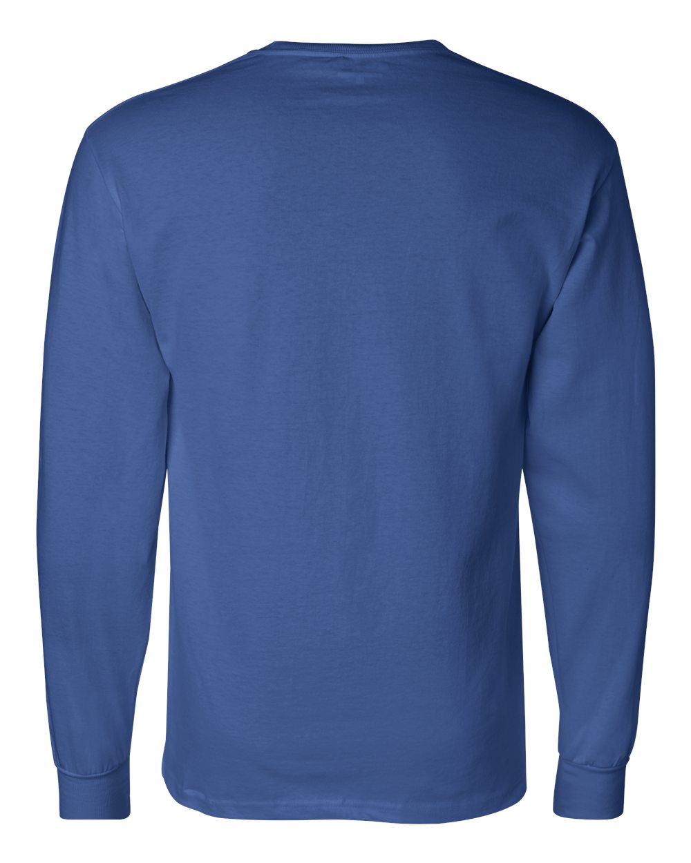 Rear View of Royal Blue Long Sleeve T-Shirt - CC8C