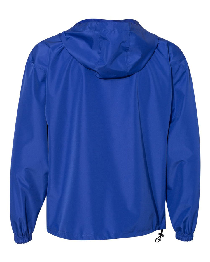 Rear View of Royal Blue Packable Anorak Jacket - CO200