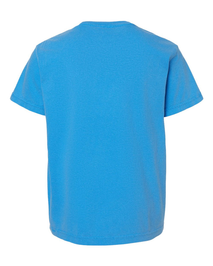 Rear View of Royal Caribe Garment-Dyed Youth Heavyweight T-Shirt - 9018