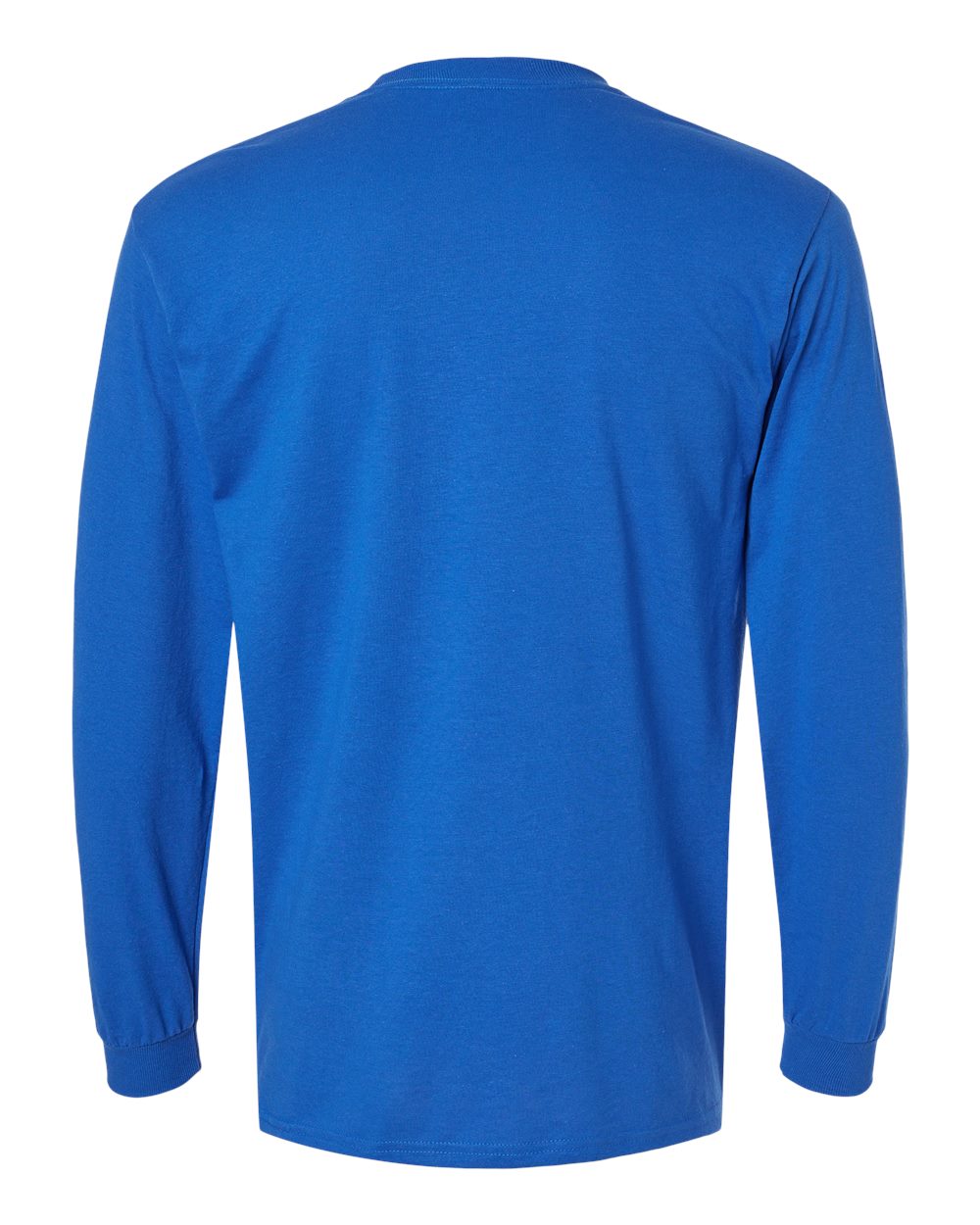 Rear View of Royal DryBlend® 50/50 Long Sleeve T-Shirt - 8400
