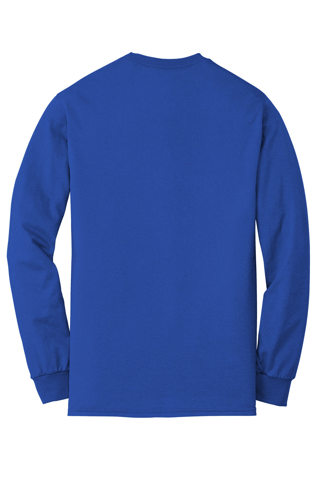 Rear View of Royal Gildan - DryBlend 50 Cotton/50 Poly Long Sleeve T-Shirt. 8400