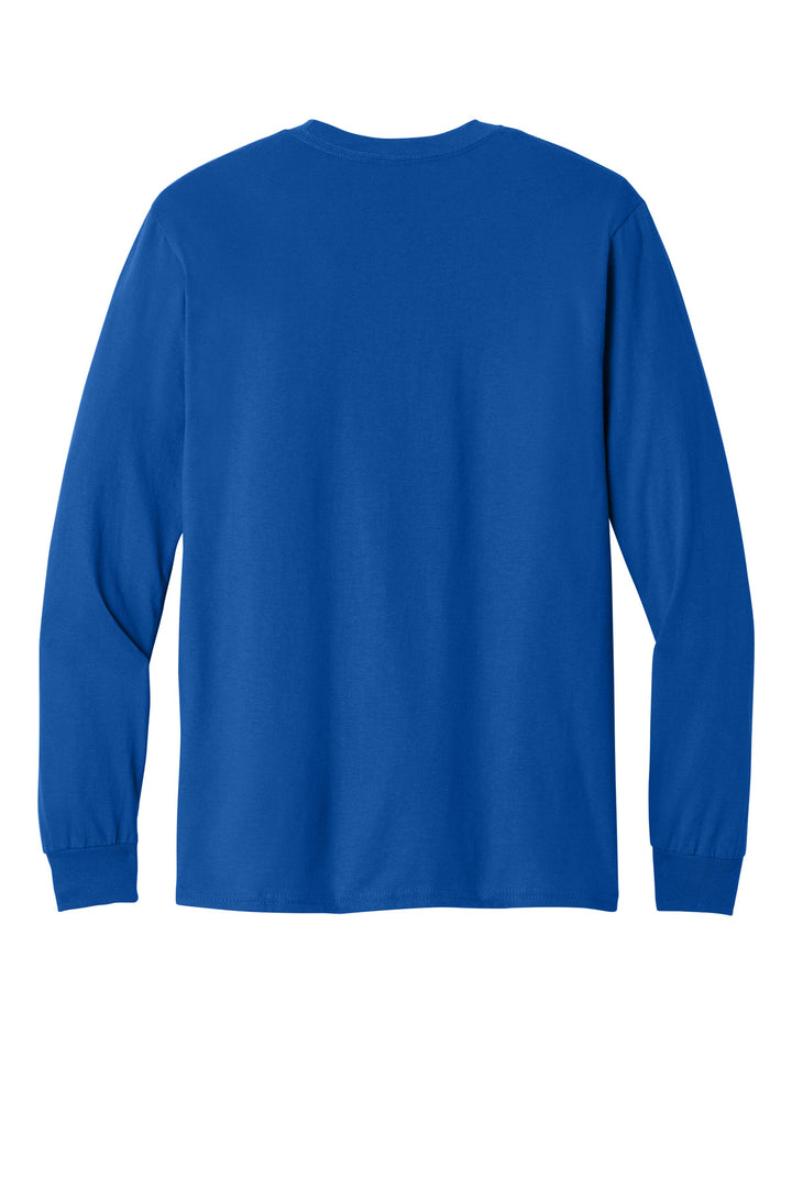 Rear View of ROYAL Gildan - Heavy Cotton 100% Cotton Long Sleeve T-Shirt. 5400