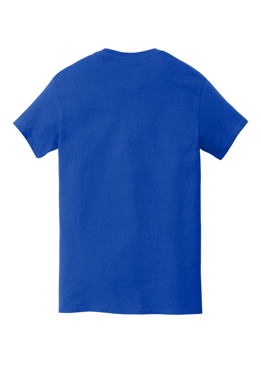 Rear View of Royal Gildan Heavy Cotton 100% Cotton Pocket T-Shirt. 5300
