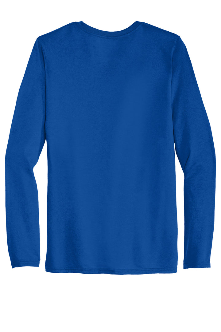 Rear View of Royal Gildan Performance Long Sleeve T-Shirt. 42400
