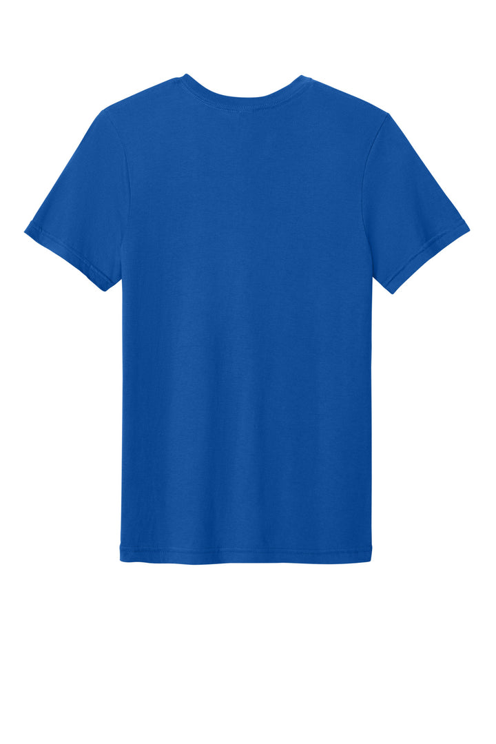 Rear View of Royal Gildan Softstyle V-Neck T-Shirt. 64V00