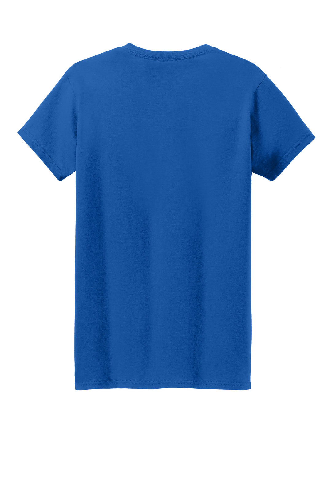 Rear View of Royal Gildan Women's Heavy Cotton 100% Cotton T-Shirt. 5000L
