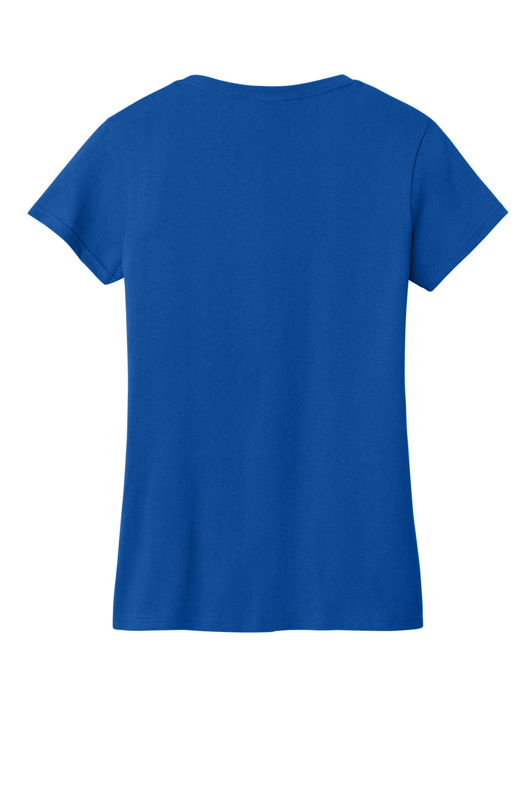 Rear View of Royal Gildan Women's Heavy Cotton 100% Cotton V-Neck T-Shirt. 5V00L