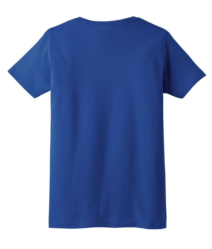 Rear View of Royal Gildan Women's Ultra Cotton 100% US Cotton T-Shirt. 2000L