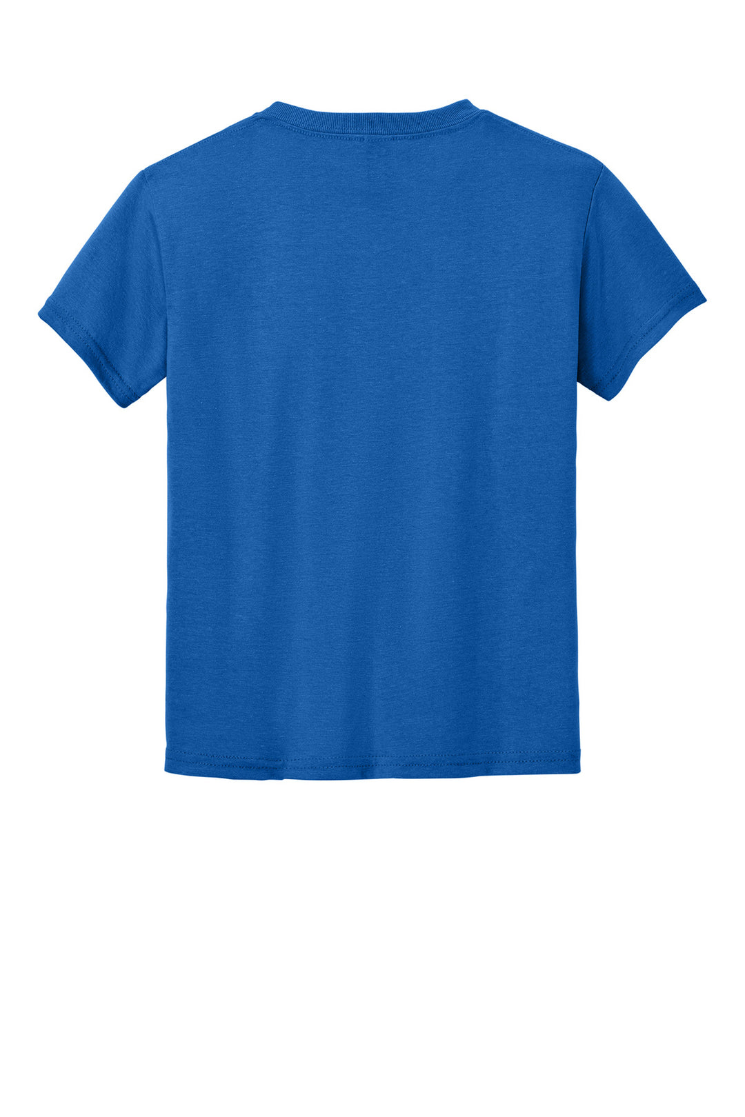 Rear View of Royal Gildan Youth DryBlend 50 Cotton/50 Poly T-Shirt. 8000B