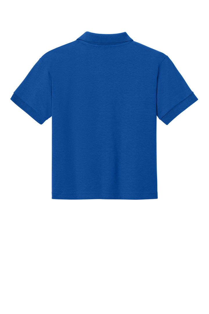 Rear View of Royal Gildan Youth DryBlend 6-Ounce Jersey Knit Sport Shirt. 8800B