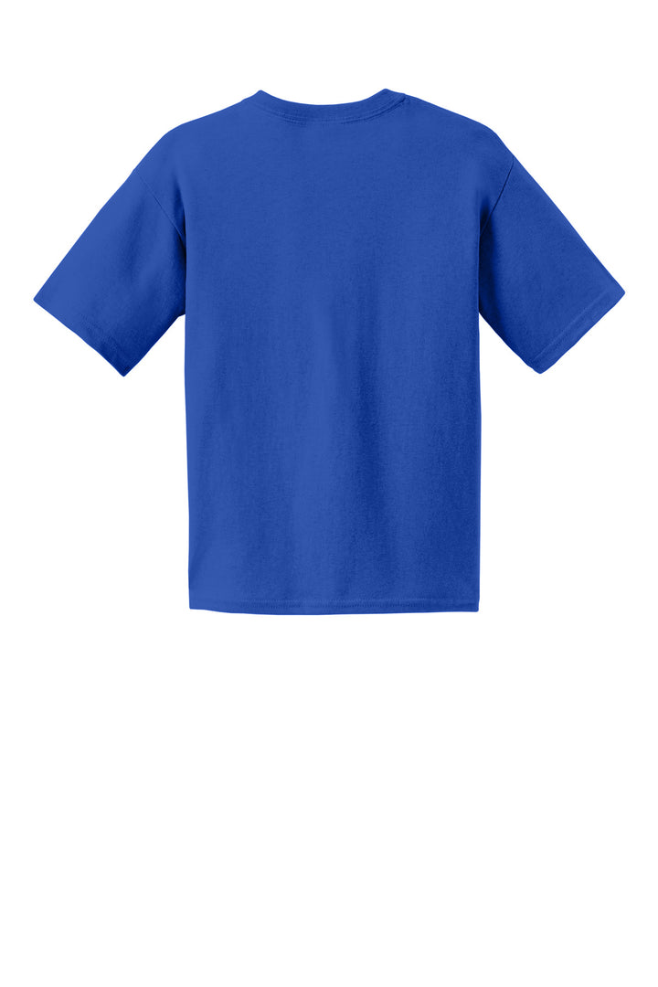 Rear View of Royal Gildan - Youth Ultra Cotton 100% US Cotton T-Shirt. 2000B