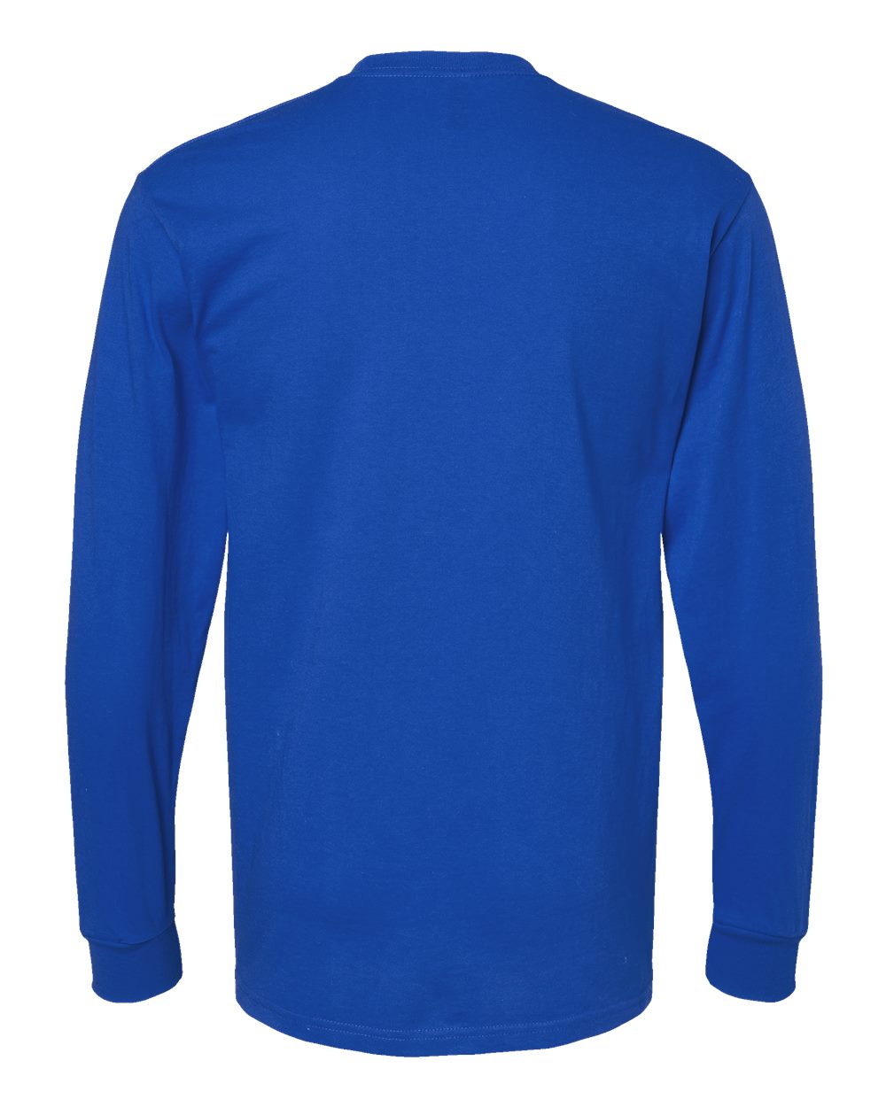 Rear View of Royal Gold Soft Touch Long Sleeve T-Shirt - 4820