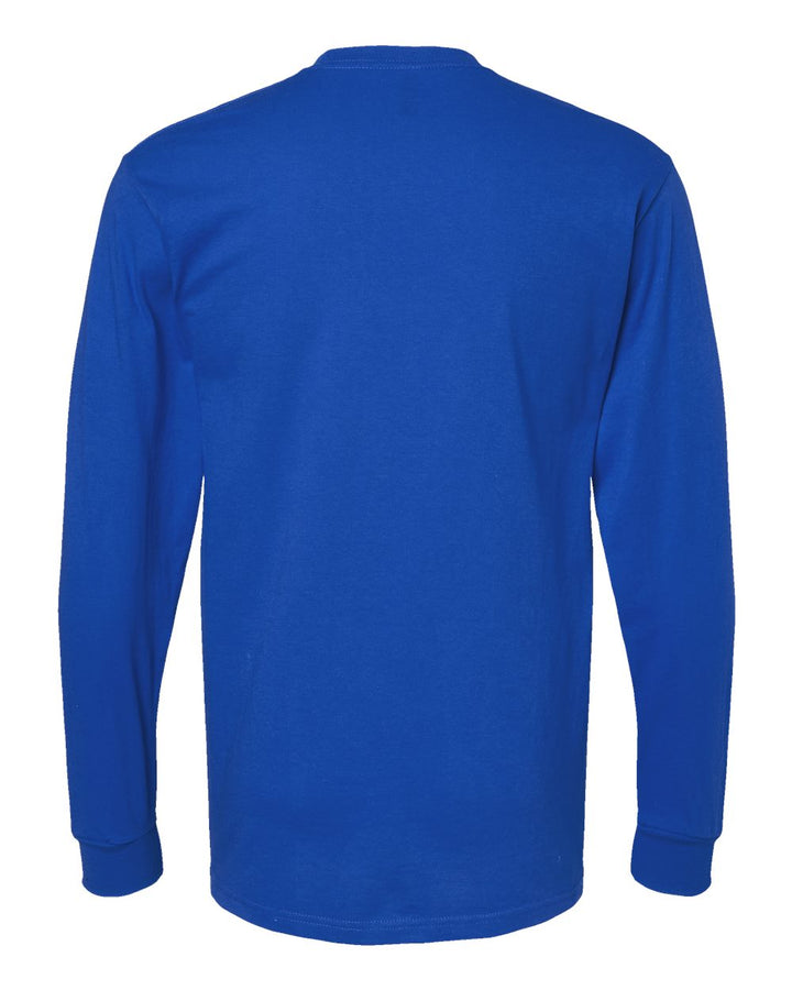 Rear View of Royal Gold Soft Touch Long Sleeve T-Shirt - 4820