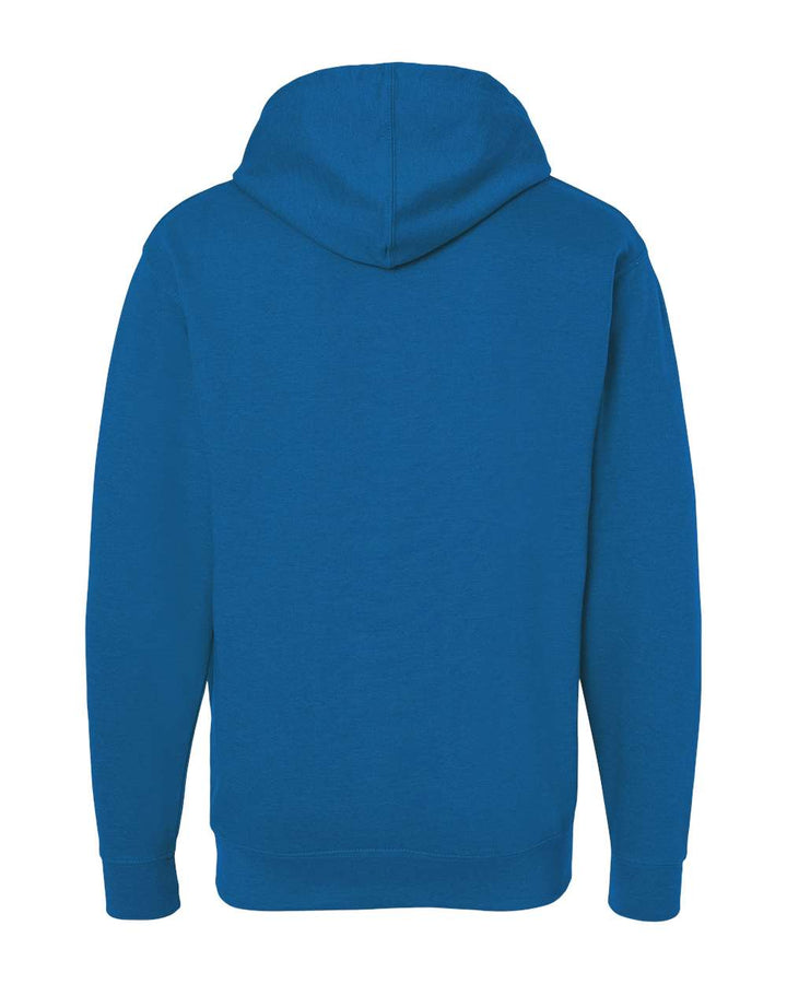 Rear View of Royal Heather Midweight Hooded Sweatshirt - SS4500