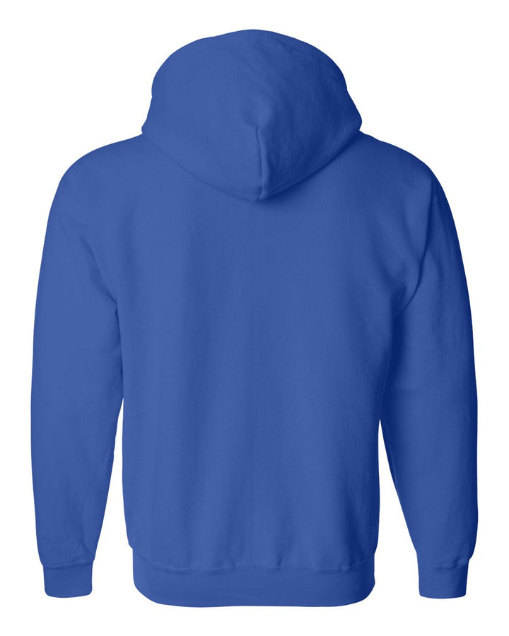 Rear View of Royal Heavy Blend™ Full-Zip Hooded Sweatshirt - 18600
