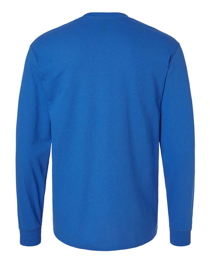 Rear View of Royal Heavy Cotton™ Long Sleeve T-Shirt - 5400