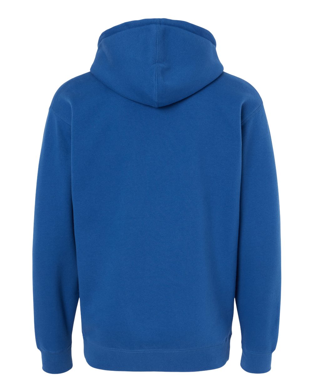 Rear View of Royal Heavyweight Hooded Sweatshirt - IND4000