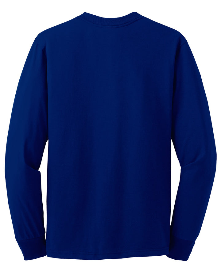 Rear View of Royal Jerzees - Dri-Power 50/50 Cotton/Poly Long Sleeve T-Shirt. 29LS