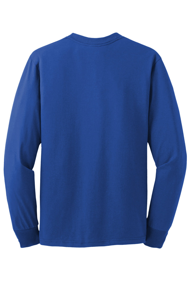 Rear View of Royal Jerzees - Dri-Power 50/50 Cotton/Poly Long Sleeve T-Shirt. 29LS