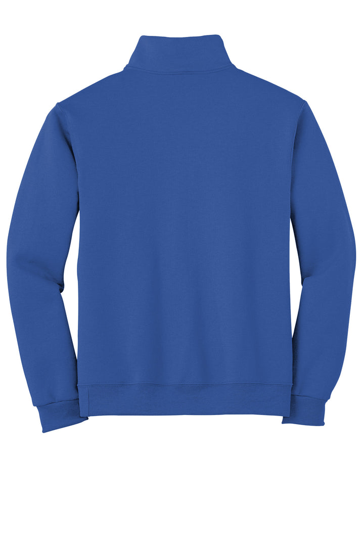 Rear View of Royal Jerzees - NuBlend 1/4-Zip Cadet Collar Sweatshirt. 995M