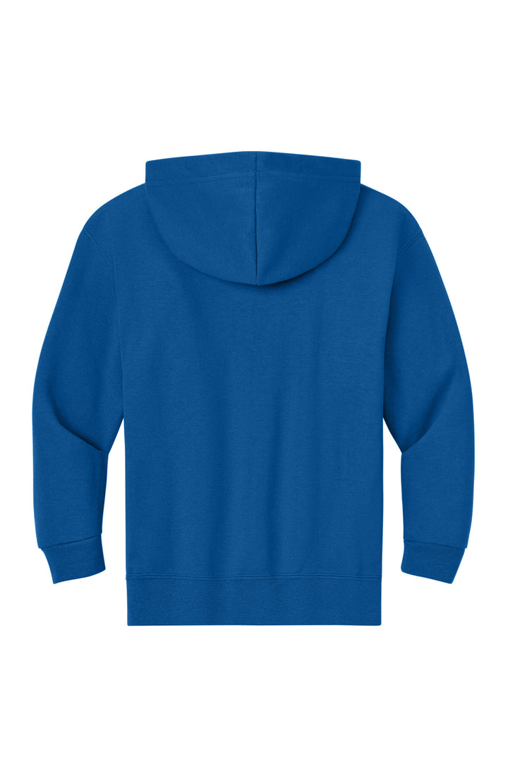 Rear View of Royal Jerzees - Youth NuBlend Full-Zip Hooded Sweatshirt. 993B