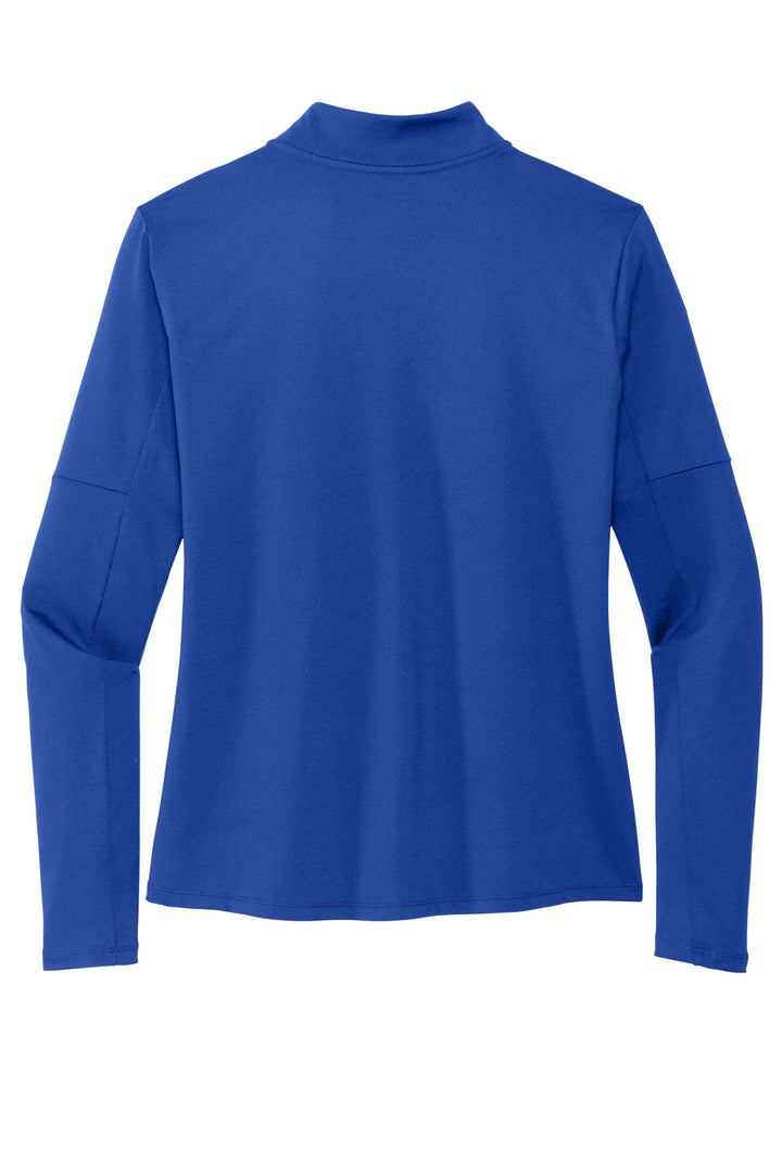 Rear View of Royal Nike Women's Dri-FIT Element 1/2-Zip Top NKDH4951