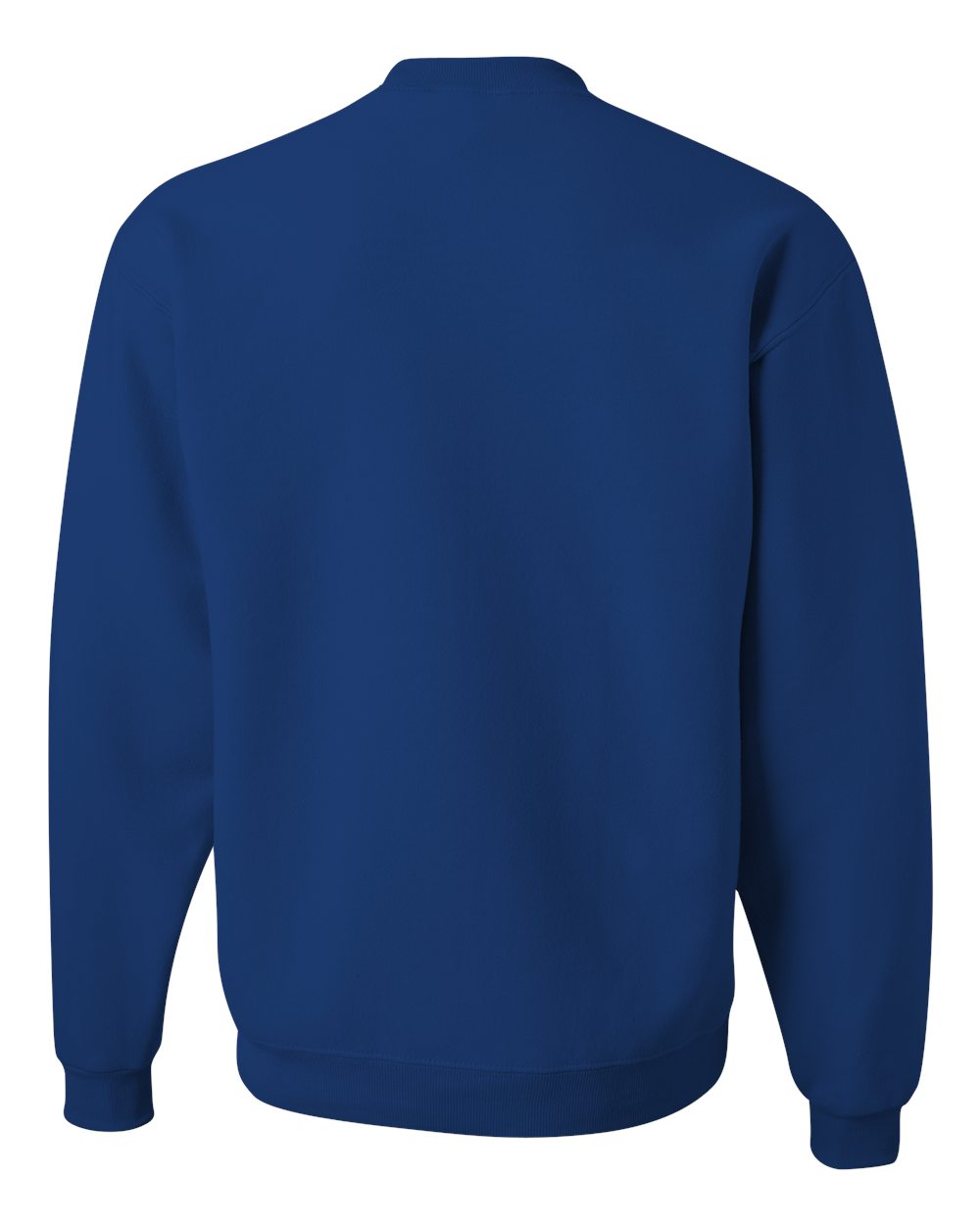 Rear View of Royal NuBlend® Crewneck Sweatshirt - 562MR
