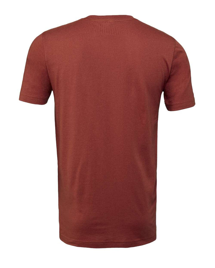 Rear View of Rust Jersey Tee - 3001